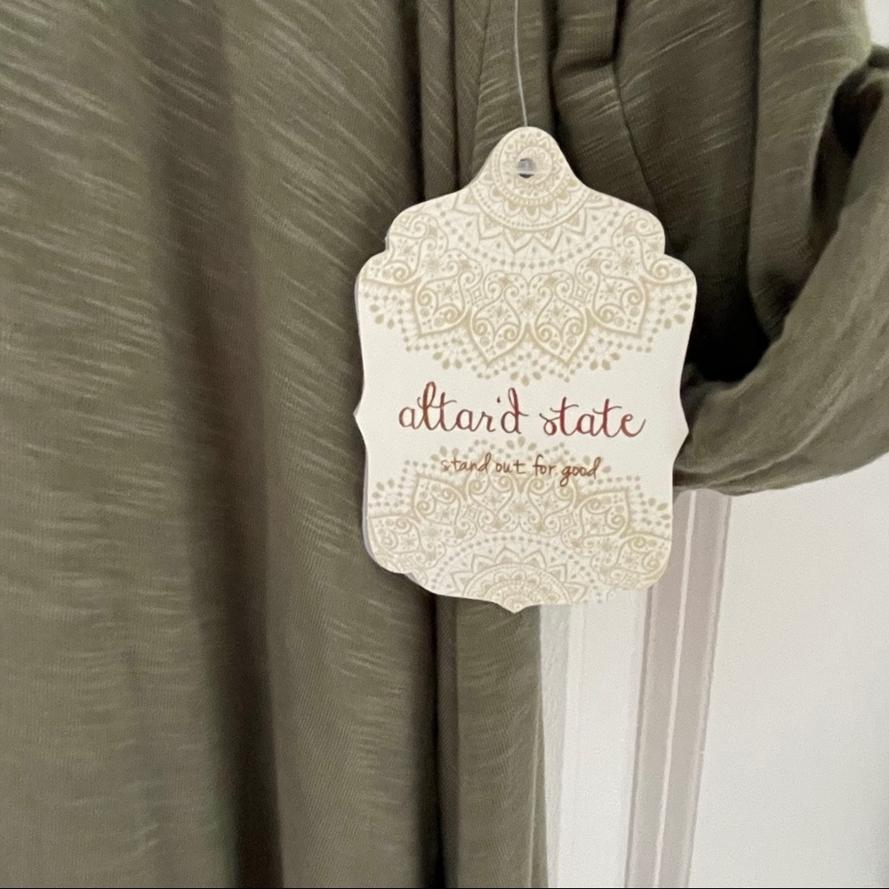 NWT Altar’d State Olive Rolled Sleeve Dress - Picture 5 of 5